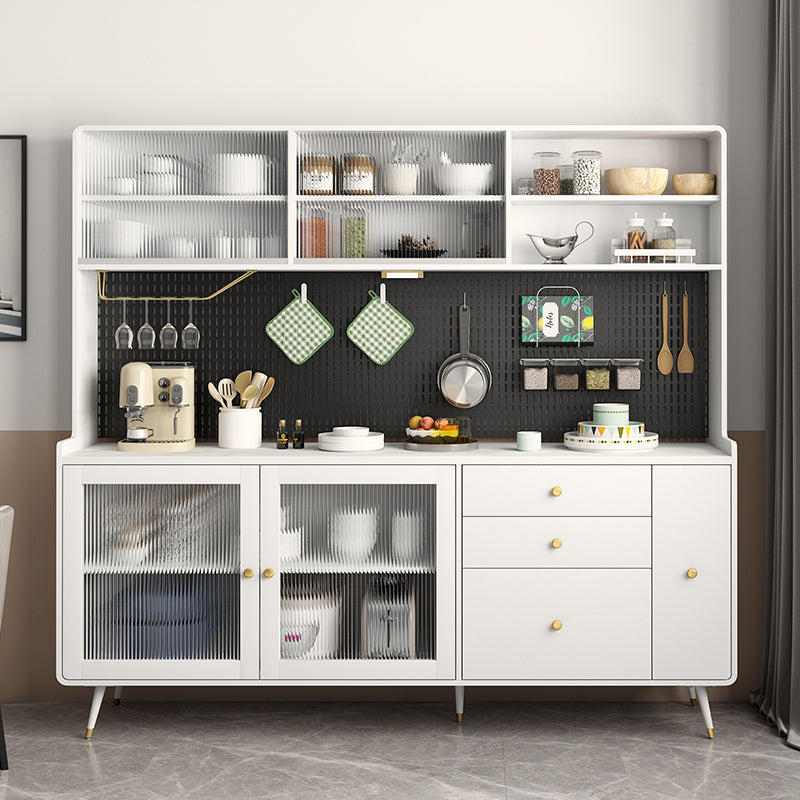 Artificial Wood Living Room Sideboard Gabinete Glam Credenza con cajones y almacenamiento