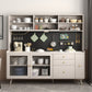 Artificial Wood Living Room Sideboard Gabinete Glam Credenza con cajones y almacenamiento