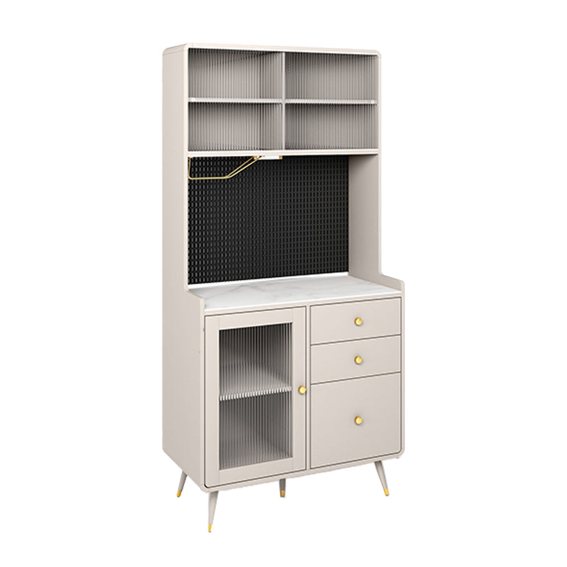 Artificial Wood Living Room Sideboard Gabinete Glam Credenza con cajones y almacenamiento