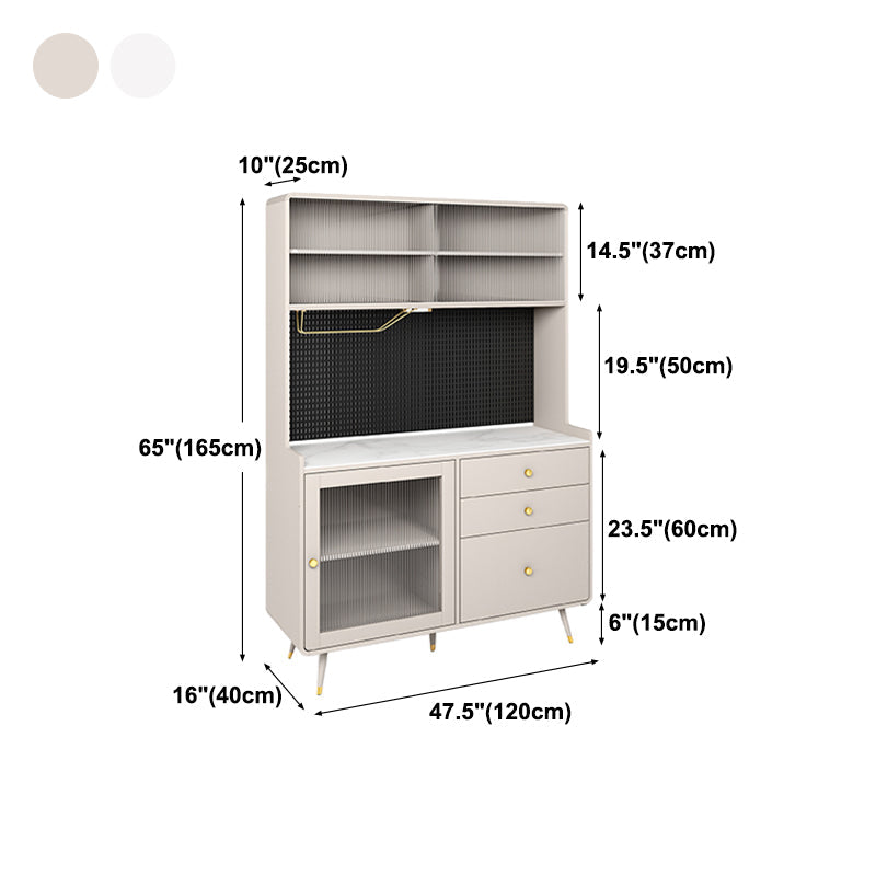 Artificial Wood Living Room Sideboard Gabinete Glam Credenza con cajones y almacenamiento
