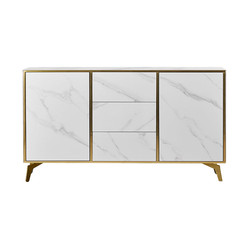 Artificial Wood comedor del comedor gabinete parador glam credenza con cajones y almacenamiento