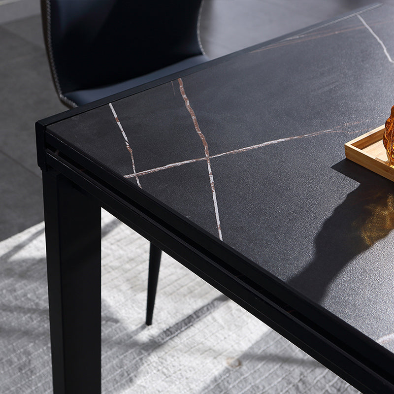 Industrial Square 31.5"W Dinner Table Stone Extendable Dining Room Collection