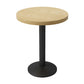 Industrial Wood Table for Restaurant Dining Table with Metal Base in Black