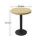 Industrial Wood Table for Restaurant Dining Table with Metal Base in Black