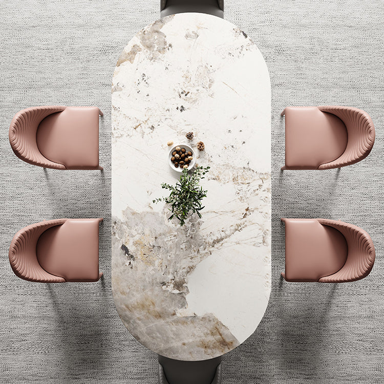 Traditional Luxury Furniture Oval Double Pedestal Dining Room Table for Home Clearhalo 'Dining Tables & Seating' 'Dining Tables' 'dining_table' 'furn' 'furn_dining_table' 'Furniture' 'Kitchen & Dining Furniture' 5828971