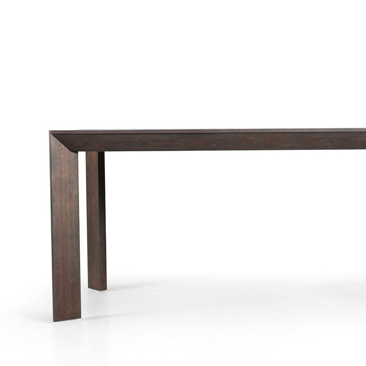 Rettangolo 4 gambe Tabella industriale Tavolo di colore nero fisso di legno massiccio di pino