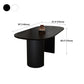 Modern Style Dining Table 55"L Double Pedestal Dining Table with Black Base