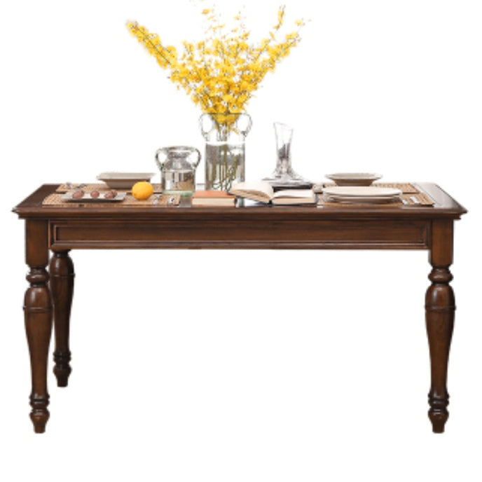 Ash Wood Top Table Solid Wood Mid-Century Modern Rectangle Dining Table for Dining Room