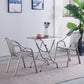 Industrial Style Dining Table Square Stainless Steel Folding Dining Table for Home Use Clearhalo 'Dining Tables & Seating' 'Dining Tables' 'dining_table' 'furn' 'furn_dining_table' 'Furniture' 'Kitchen & Dining Furniture' 5829041