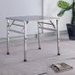 Industrial Style Dining Table Square Stainless Steel Folding Dining Table for Home Use Clearhalo 'Dining Tables & Seating' 'Dining Tables' 'dining_table' 'furn' 'furn_dining_table' 'Furniture' 'Kitchen & Dining Furniture' 5829042