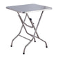 Industrial Style Dining Table Square Stainless Steel Folding Dining Table for Home Use 31.5"L x 31.5"W x 28"H Without Chairs Clearhalo 'Dining Tables & Seating' 'Dining Tables' 'dining_table' 'furn' 'furn_dining_table' 'Furniture' 'Kitchen & Dining Furniture' 5829044