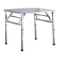 Industrial Style Dining Table Square Stainless Steel Folding Dining Table for Home Use 31.5"L x 31.5"W x 28.3"H Without Chairs Clearhalo 'Dining Tables & Seating' 'Dining Tables' 'dining_table' 'furn' 'furn_dining_table' 'Furniture' 'Kitchen & Dining Furniture' 5829048