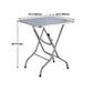 Industrial Style Dining Table Square Stainless Steel Folding Dining Table for Home Use Clearhalo 'Dining Tables & Seating' 'Dining Tables' 'dining_table' 'furn' 'furn_dining_table' 'Furniture' 'Kitchen & Dining Furniture' 5829049