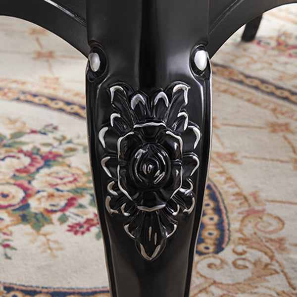 Mesa de comedor blanca rectangular Mesa de piedra victoriana con 4 patas