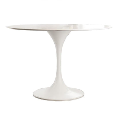 White Modern Round Dining Table Sintered Stone Top Tulip Base Table Without Chairs Clearhalo 'Dining Tables & Seating' 'Dining Tables' 'dining_table' 'furn' 'furn_dining_table' 'Furniture' 'Kitchen & Dining Furniture' 5829122