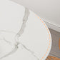 White Modern Round Dining Table Sintered Stone Top Tulip Base Table Clearhalo 'Dining Tables & Seating' 'Dining Tables' 'dining_table' 'furn' 'furn_dining_table' 'Furniture' 'Kitchen & Dining Furniture' 5829123