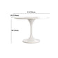 White Modern Round Dining Table Sintered Stone Top Tulip Base Table Clearhalo 'Dining Tables & Seating' 'Dining Tables' 'dining_table' 'furn' 'furn_dining_table' 'Furniture' 'Kitchen & Dining Furniture' 5829124