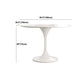White Modern Round Dining Table Sintered Stone Top Tulip Base Table Clearhalo 'Dining Tables & Seating' 'Dining Tables' 'dining_table' 'furn' 'furn_dining_table' 'Furniture' 'Kitchen & Dining Furniture' 5829127