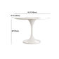 White Modern Round Dining Table Sintered Stone Top Tulip Base Table Clearhalo 'Dining Tables & Seating' 'Dining Tables' 'dining_table' 'furn' 'furn_dining_table' 'Furniture' 'Kitchen & Dining Furniture' 5829129