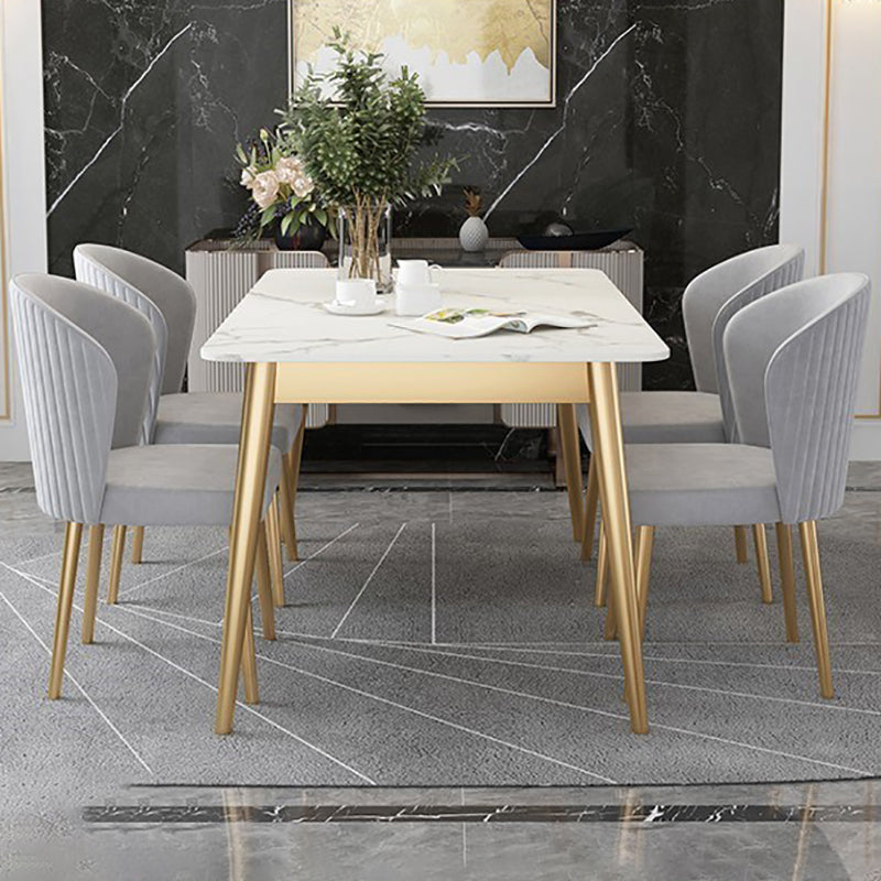 Mesa de comedor de lujo tradicional Mesa de piedra sinterizada para el hogar