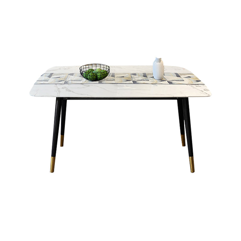 Traditional Luxury Dining Table Rectangle Black 4-foot Wood Fixed Table