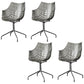 Contemporary Style Dining Chairs Arm Chairs for Kitchen with Metal Legs
