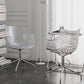 Contemporary Style Dining Chairs Arm Chairs for Kitchen with Metal Legs
