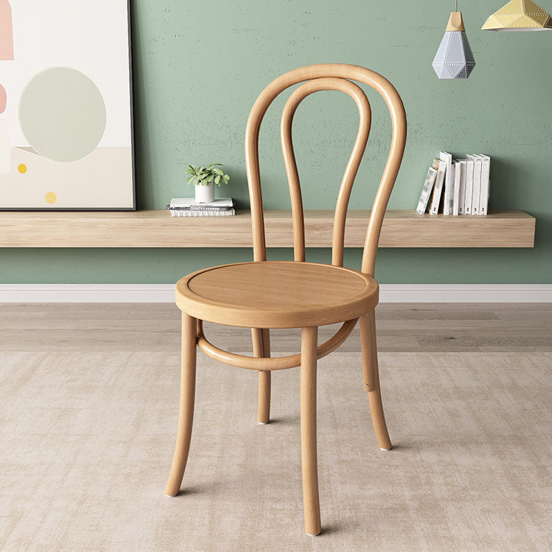 Scandinavian Dining Room Armless Chair Wood Windsor Back Dining Side Chair Clearhalo 'Dining Chairs' 'Dining Tables & Seating' 'dining_chair' 'furn' 'furn_dining_chair' 'Furniture' 'Kitchen & Dining Furniture' 5829206