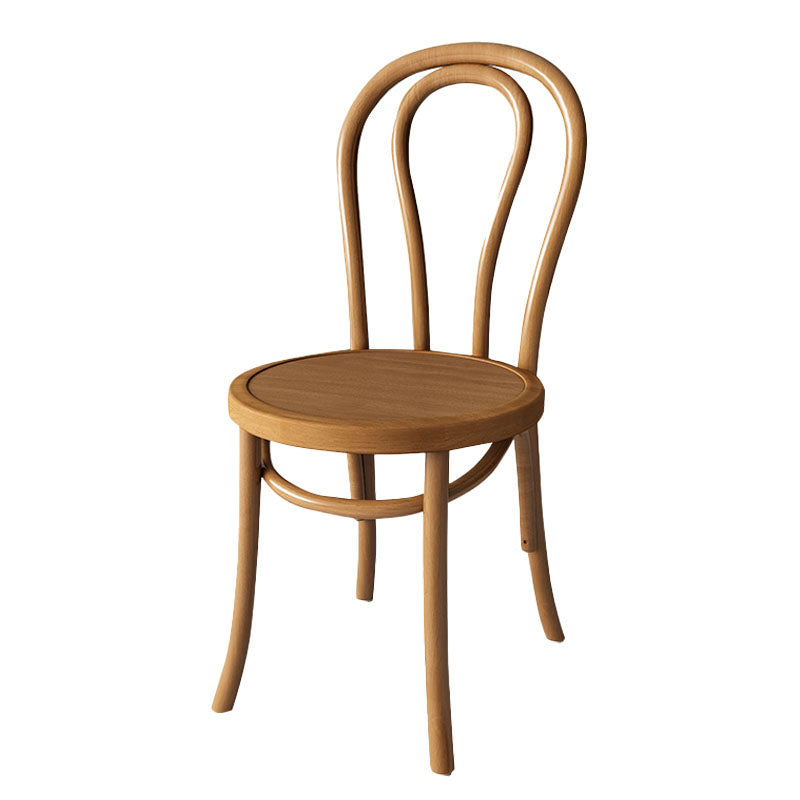 Scandinavian Dining Room Armless Chair Wood Windsor Back Dining Side Chair Khaki 1 Piece Clearhalo 'Dining Chairs' 'Dining Tables & Seating' 'dining_chair' 'furn' 'furn_dining_chair' 'Furniture' 'Kitchen & Dining Furniture' 5829207
