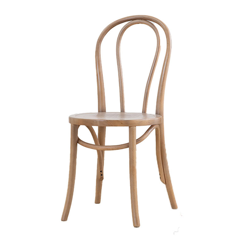 Scandinavian Dining Room Armless Chair Wood Windsor Back Dining Side Chair Wood 1 Piece Clearhalo 'Dining Chairs' 'Dining Tables & Seating' 'dining_chair' 'furn' 'furn_dining_chair' 'Furniture' 'Kitchen & Dining Furniture' 5829208