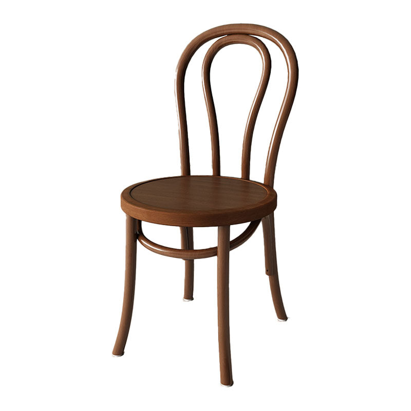 Scandinavian Dining Room Armless Chair Wood Windsor Back Dining Side Chair Walnut 1 Piece Clearhalo 'Dining Chairs' 'Dining Tables & Seating' 'dining_chair' 'furn' 'furn_dining_chair' 'Furniture' 'Kitchen & Dining Furniture' 5829210