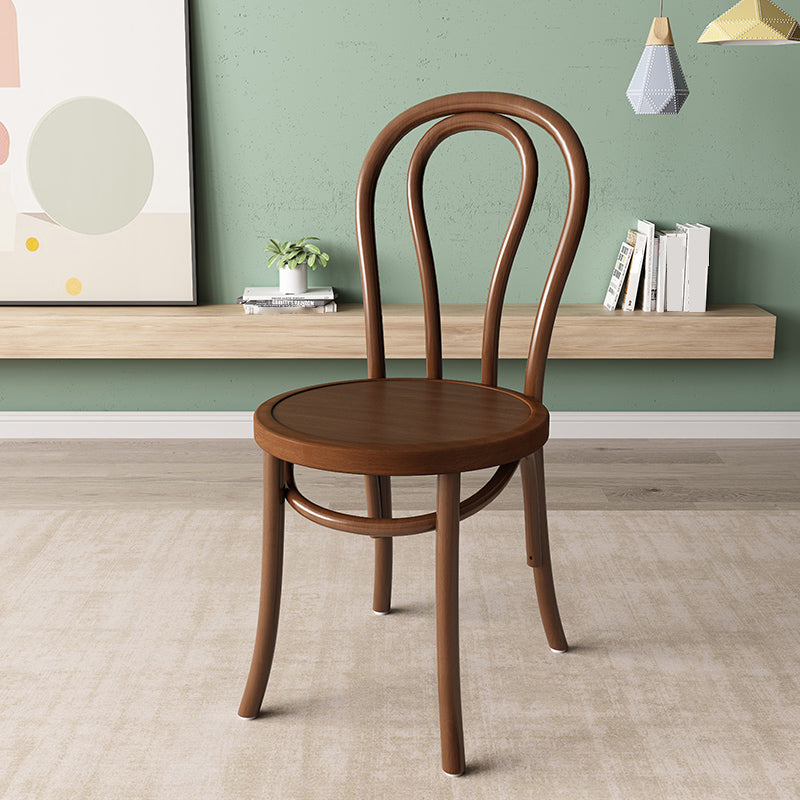 Scandinavian Dining Room Armless Chair Wood Windsor Back Dining Side Chair Clearhalo 'Dining Chairs' 'Dining Tables & Seating' 'dining_chair' 'furn' 'furn_dining_chair' 'Furniture' 'Kitchen & Dining Furniture' 5829211