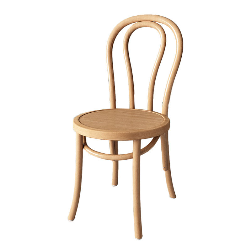 Scandinavian Dining Room Armless Chair Wood Windsor Back Dining Side Chair Natural 1 Piece Clearhalo 'Dining Chairs' 'Dining Tables & Seating' 'dining_chair' 'furn' 'furn_dining_chair' 'Furniture' 'Kitchen & Dining Furniture' 5829212