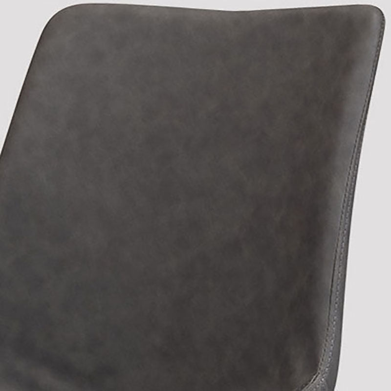 Silla lateral de comedor de cuero Diseño industrial sólidos sólidos de comedor lateral