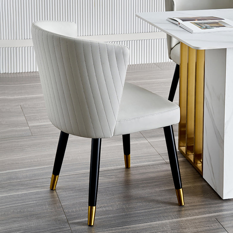 Sillas de comedor de estilo glamorbla nórdico sillas laterales sin brazos con patas de madera