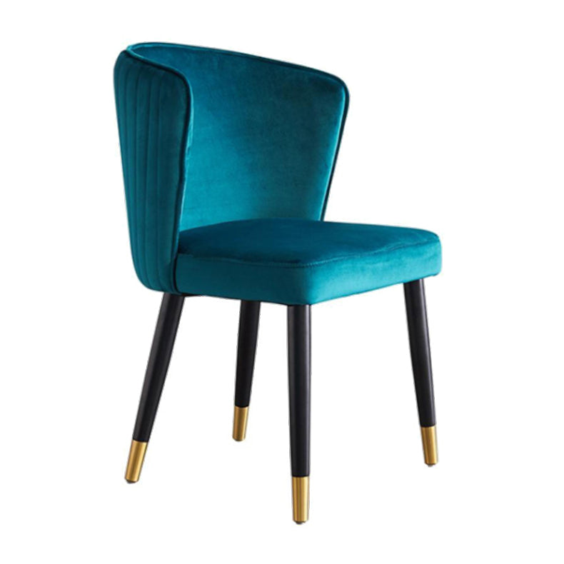 Sillas de comedor de estilo glamorbla nórdico sillas laterales sin brazos con patas de madera