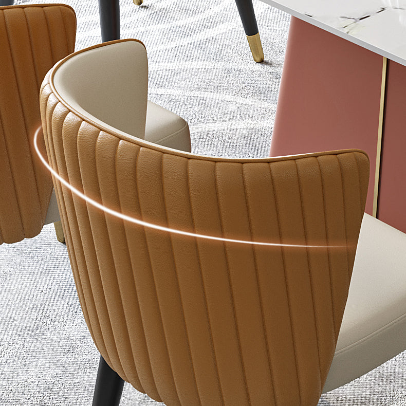 Sillas de comedor de estilo glamorbla nórdico sillas laterales sin brazos con patas de madera