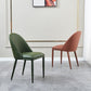 Leather Contemporary Indoor-Outdoor Dining Chair Solid Back Side Chair