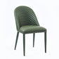 Leather Contemporary Indoor-Outdoor Dining Chair Solid Back Side Chair