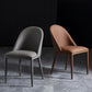 Leather Contemporary Indoor-Outdoor Dining Chair Solid Back Side Chair