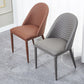 Leather Contemporary Indoor-Outdoor Dining Chair Solid Back Side Chair