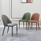 Leather Contemporary Indoor-Outdoor Dining Chair Solid Back Side Chair