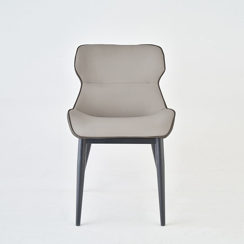 Silla de estilo contemporánea sillas de ala de brazo de cocina con patas de metal