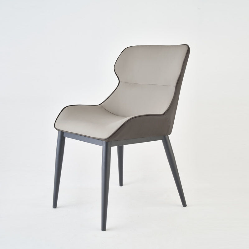 Silla de estilo contemporánea sillas de ala de brazo de cocina con patas de metal