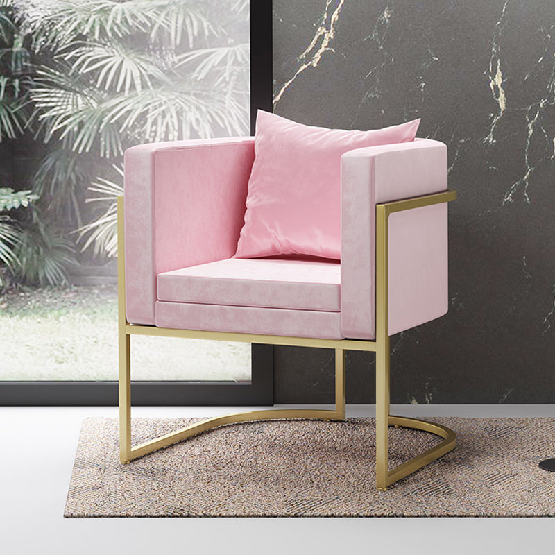 Scandinavian Armless Solid Back Chair for Home Fabric Dining Side Chair Clearhalo 'Dining Chairs' 'Dining Tables & Seating' 'dining_chair' 'furn' 'furn_dining_chair' 'Furniture' 'Kitchen & Dining Furniture' 5829306