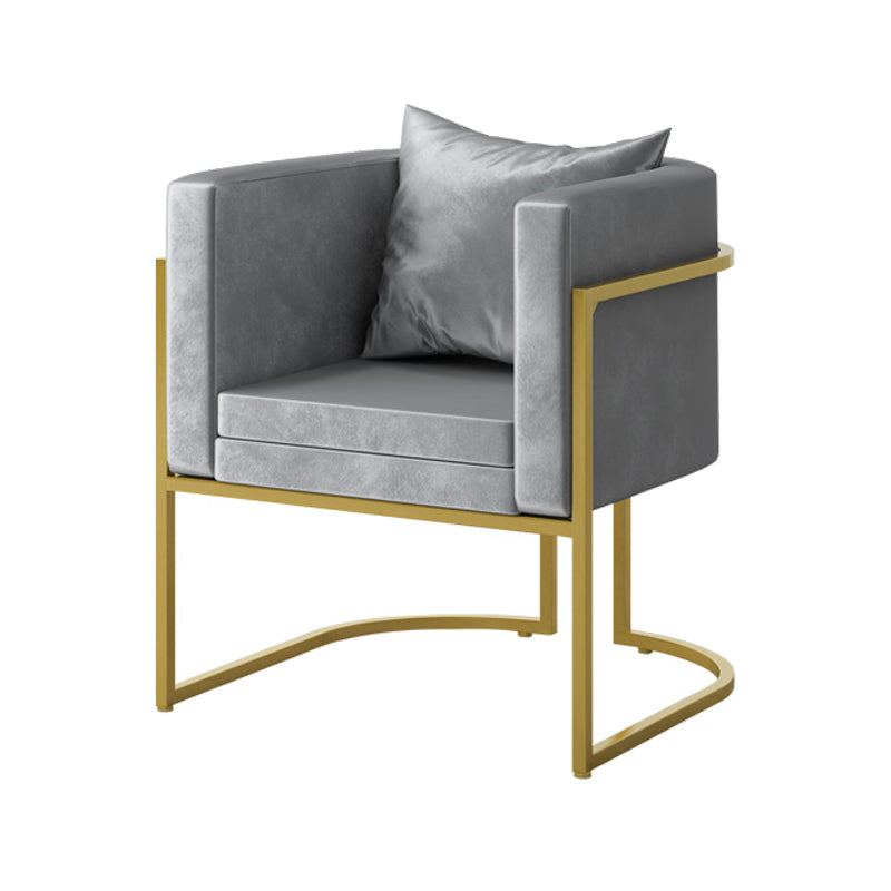 Scandinavian Armless Solid Back Chair for Home Fabric Dining Side Chair Clearhalo 'Dining Chairs' 'Dining Tables & Seating' 'dining_chair' 'furn' 'furn_dining_chair' 'Furniture' 'Kitchen & Dining Furniture' 5829310