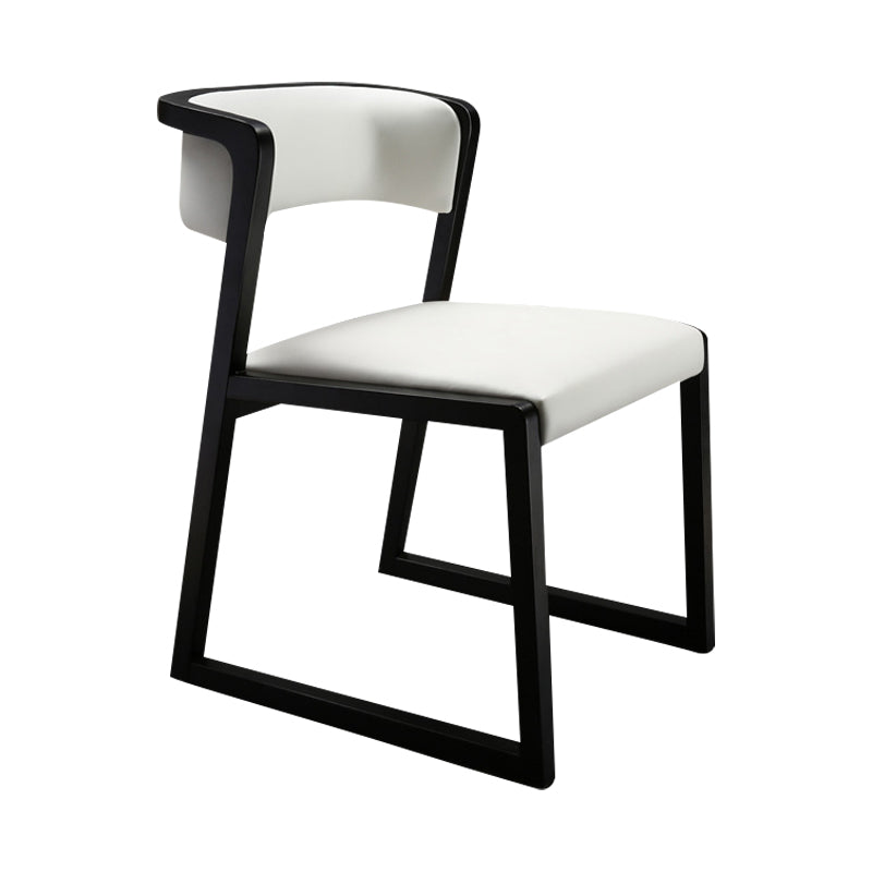 Open Back Side Chair Industrial Style PU Leather Dining Chairs for Home Clearhalo 'Dining Chairs' 'Dining Tables & Seating' 'dining_chair' 'furn' 'furn_dining_chair' 'Furniture' 'Kitchen & Dining Furniture' 5829358