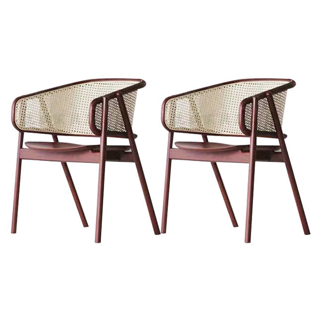 Wood Side Dining Chairs Nordic Style Open Back Dining Side Chair