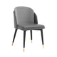 Nordic Style Upholstered Side Chairs Solid Back Armless Dining Chair Black-Gray 1 Piece Clearhalo 'Dining Chairs' 'Dining Tables & Seating' 'dining_chair' 'furn' 'furn_dining_chair' 'Furniture' 'Kitchen & Dining Furniture' 5829384