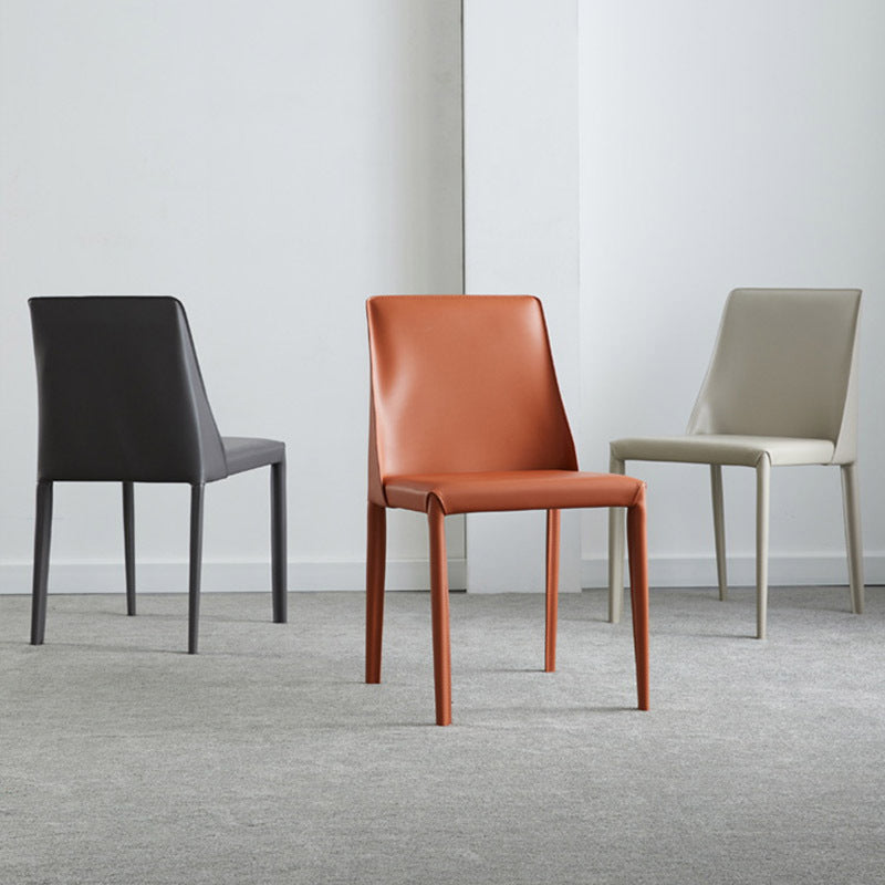 Couvrat de chaise de côté de cuir contemporain intérieur-extérieur Parsons chaise Parsons